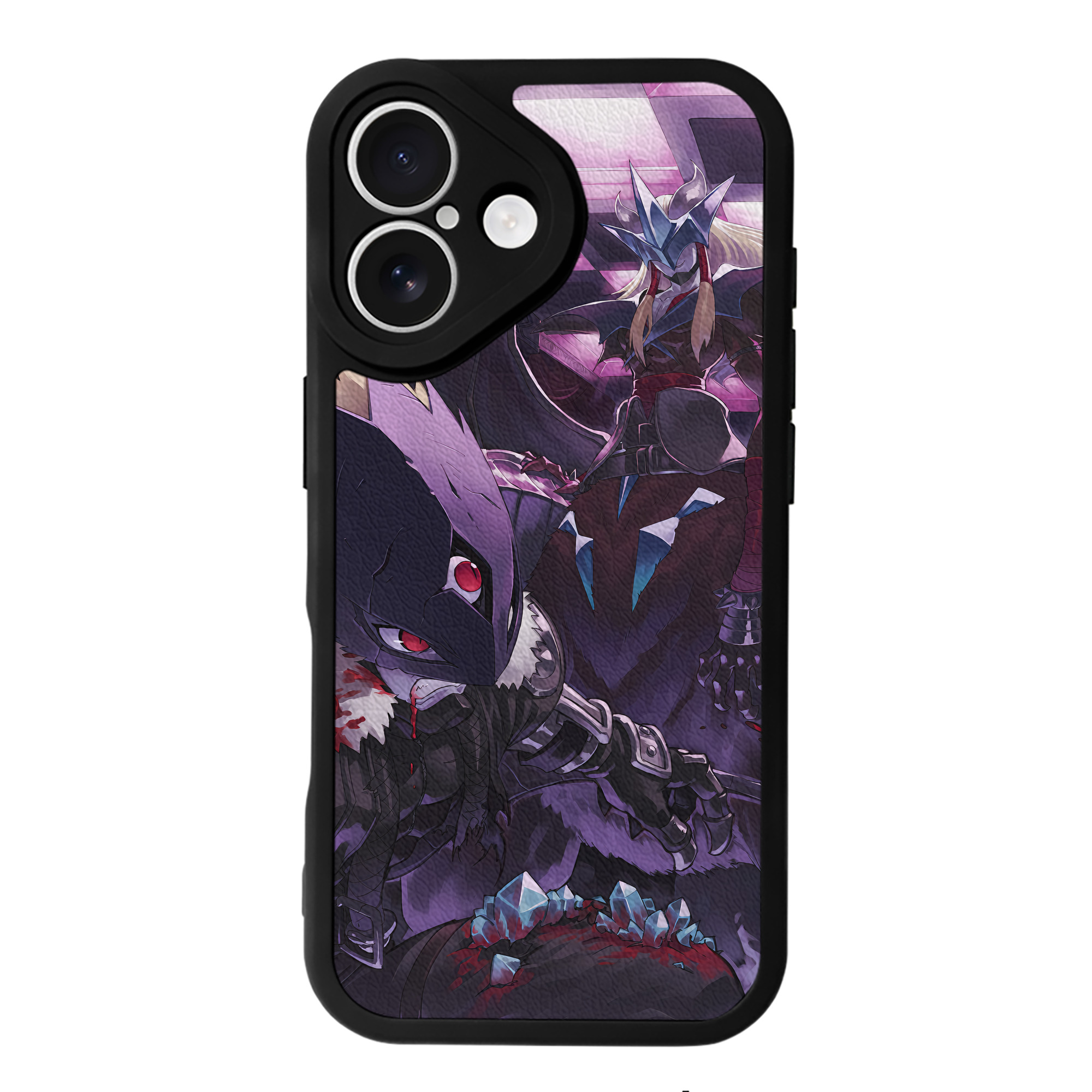 （画像用） Digimon デジタルモンスター/デジモン 【iPhone 16シリーズ対応】シリコンスマホケース（レザー調） 材質：シリコン